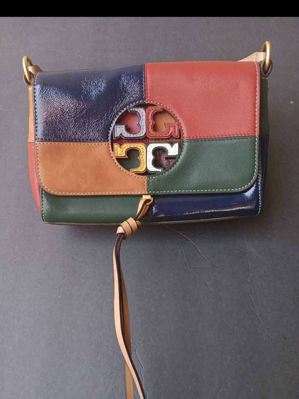 Tory Burch Miller Color-Block Small Top Handle Bag
